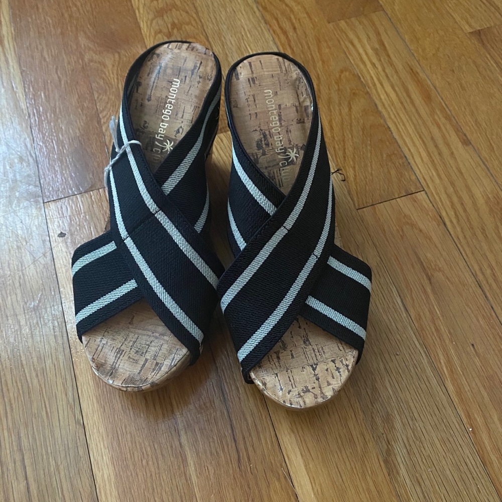 black and white wedges